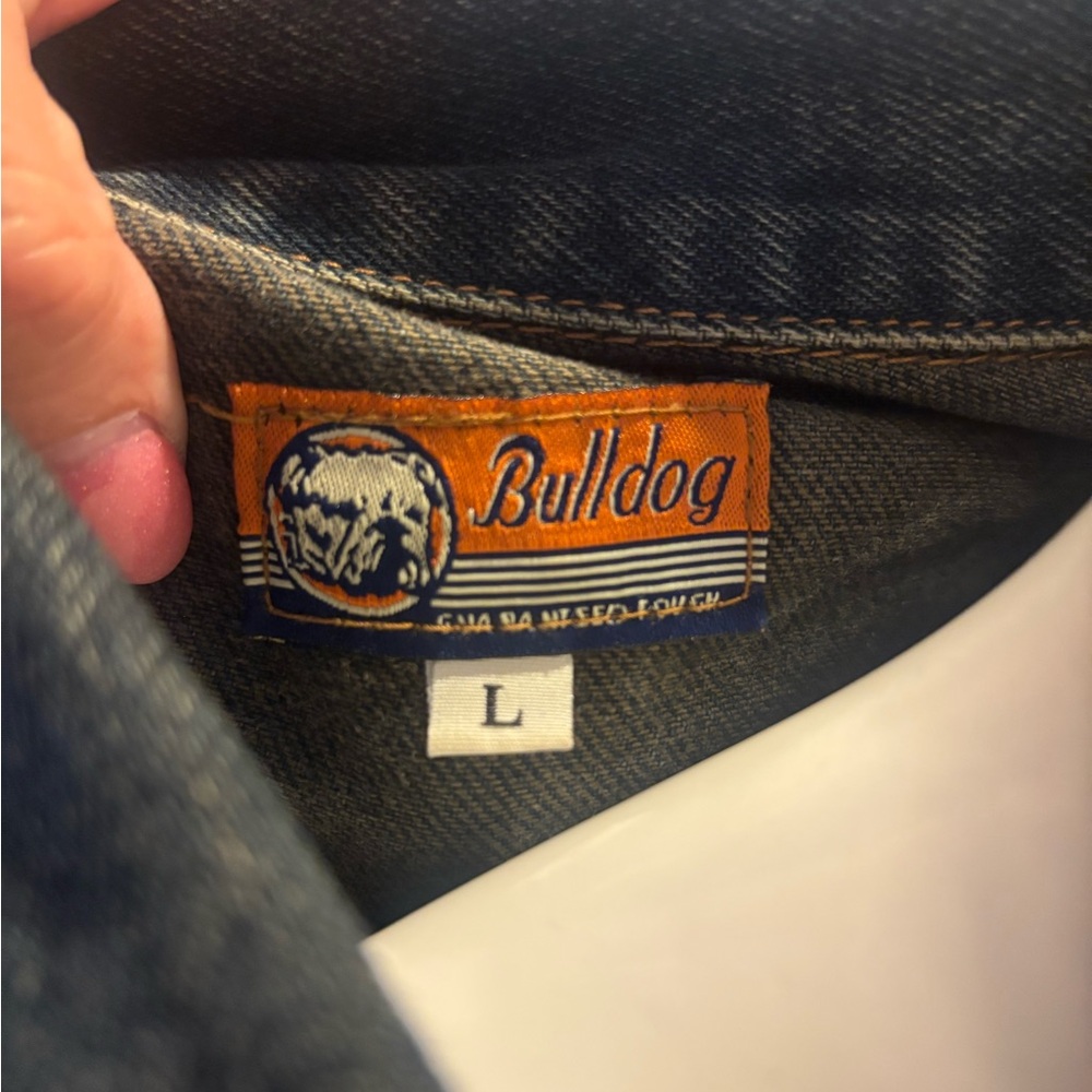 Vintage Denim Jacket with Pink Velvet Trim - Picture 6 of 6